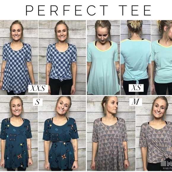 LulaRoe Perfect Tee Swing Top Tunic Half Sleeve Loose Fit Stretchy Soft Large - Picture 15 of 17